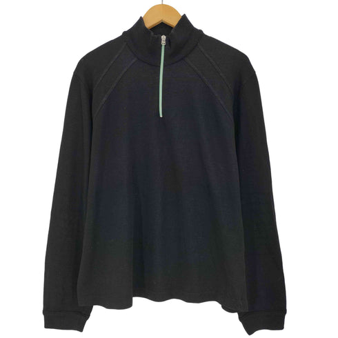 ヒューゴボス HUGO BOSS イタリア製 ラグラン ウールハーフジップニット メンズ import:XL
