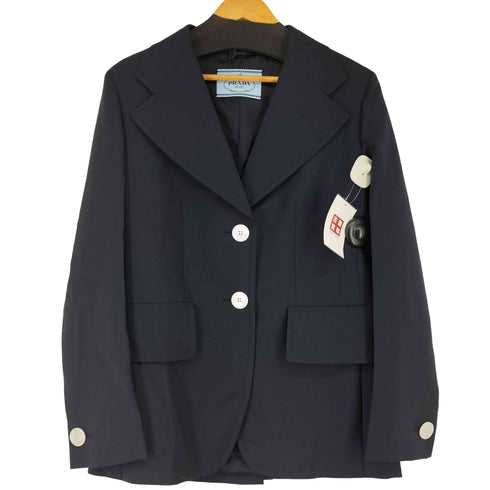 プラダ PRADA ウールモヘア テーラードジャケット レディース 40