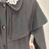 MELUME MAKI レース襟 2WAY ケープ コート レディース JPN:M