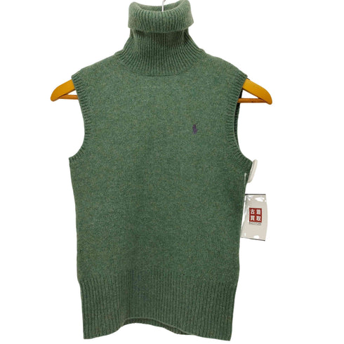 ラルフローレン RALPH LAUREN ポニー刺繍 ウール ニットベスト プルオーバー タートルネック レディース JPN:36