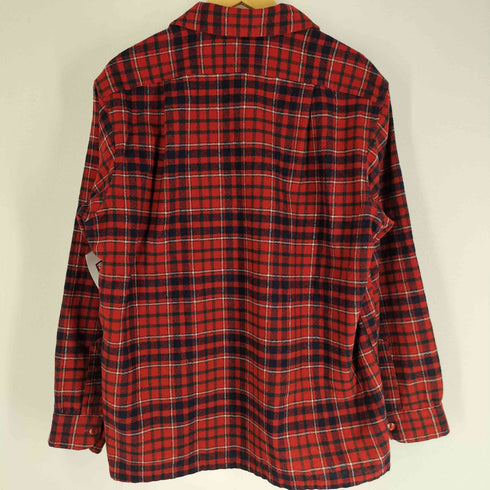 ペンドルトン PENDLETON 70S USA製 PURE VIRGIN WOOL タータンチェック ウールネルシャツ メンズ import:L