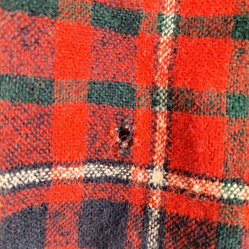 ペンドルトン PENDLETON 70S USA製 PURE VIRGIN WOOL タータンチェック ウールネルシャツ メンズ import:L