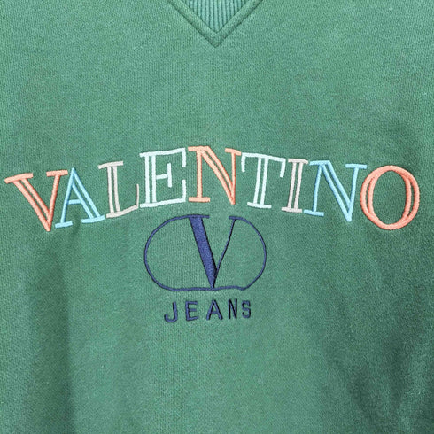 ヴァレンティノ Valentino JEANS 80~90S ロゴ刺繍スウェット メンズ M