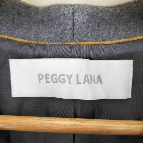 ペギーラナ PEGGY LANA キュプラ混ウールノーカラーコート レディース JPN:1