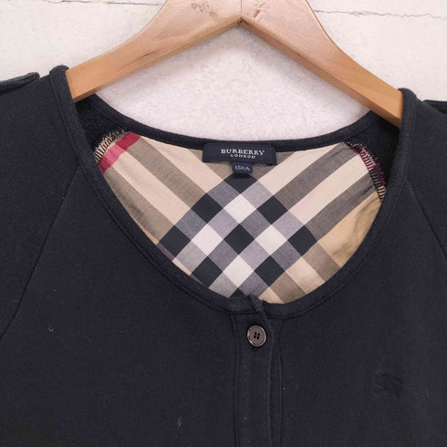 バーバリーロンドン BURBERRY LONDON ロゴ刺繍ハーフボタンコットンノースリーブワンピース レディース 150A