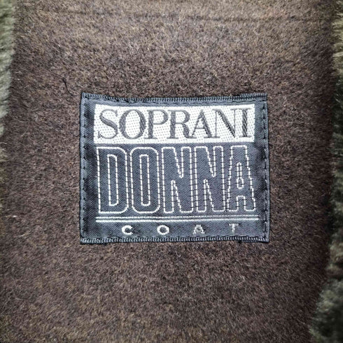 襟ファー アンゴラ混ウールロングコート ALPACA&WOOL レディース 158~162