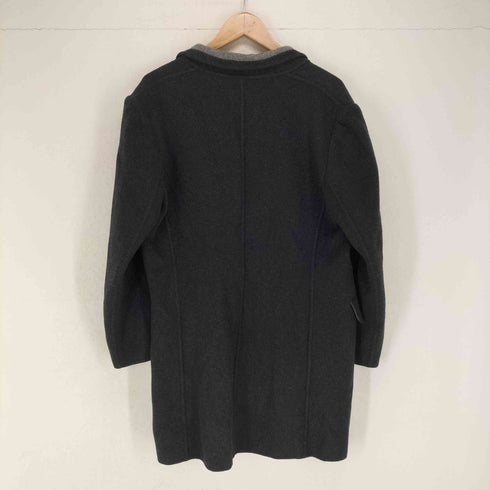 PURE CASHMERE バイカラーカシミヤダブルハーフコート レディース
