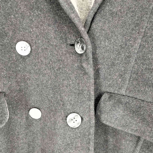 PURE CASHMERE バイカラーカシミヤダブルハーフコート レディース