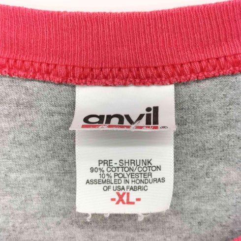 アンビル Anvil 00S ラグランスリーブ 7分丈 Tシャツ メンズ import:XL