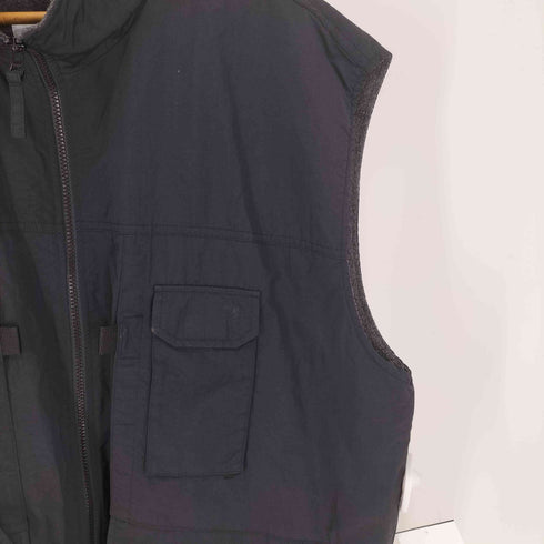 オールドネイビー OLD NAVY 90S 裏地フリース マルチポケット 裾ドーローコード ナイロン ベスト メンズ import:XXL