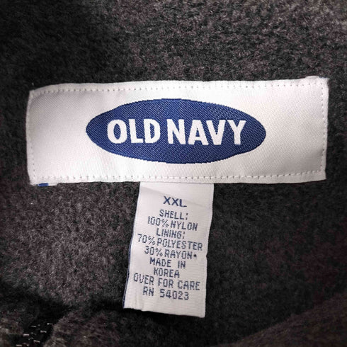 オールドネイビー OLD NAVY 90S 裏地フリース マルチポケット 裾ドーローコード ナイロン ベスト メンズ import:XXL
