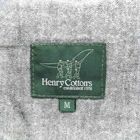 ヘンリーコットンズ Henry Cottons 刺繍 ハーフジップ スウェット メンズ import:M