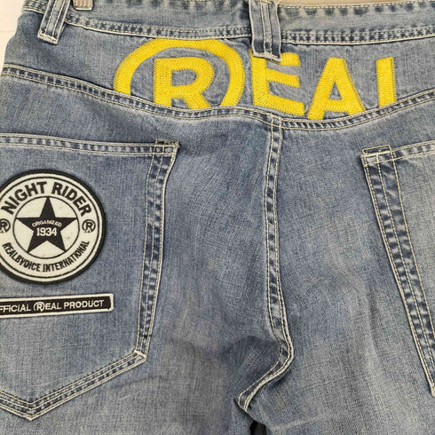 REAL B VOICE ワッペンデザインデニムパンツ street メンズ 34