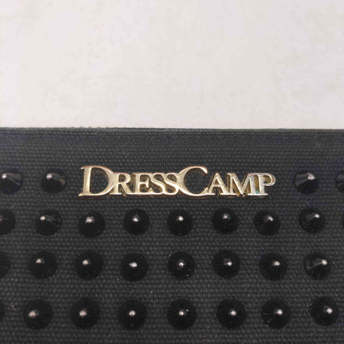 ドレスキャンプ DRESSCAMP ロゴプレート スタッズ ラウンドジップ ロングウォレット レディース