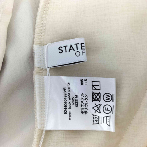 ステートオブマインド STATE OF MIND warm tuck wide pants ワームタックワイドパンツ レディース JPN:M