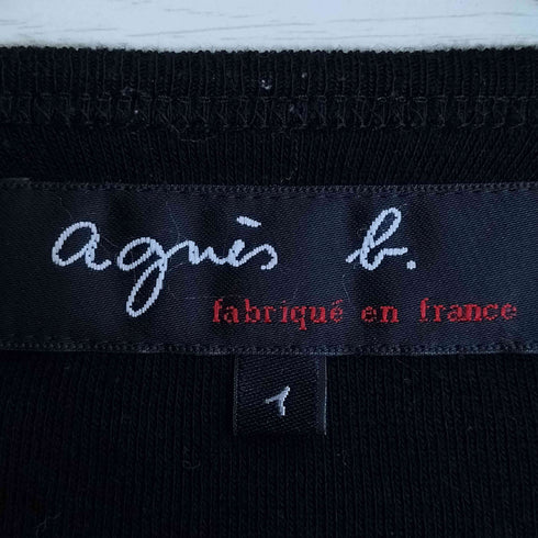 アニエスベー agnes b. フランス製 スナップボタン コットン ニット カーディガン レディース イ