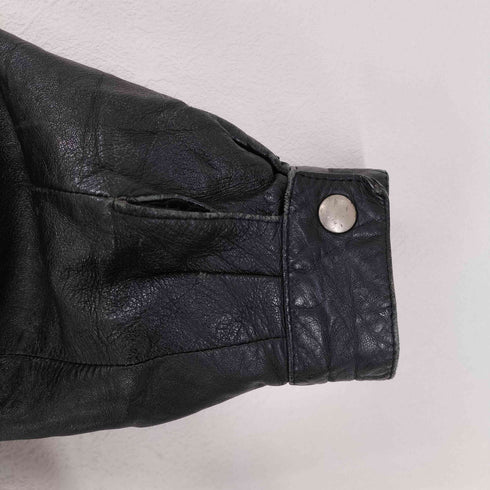 DIFFUSION MADE IN FRANCE スウェード切替 ボタンレザージャケット メンズ 42