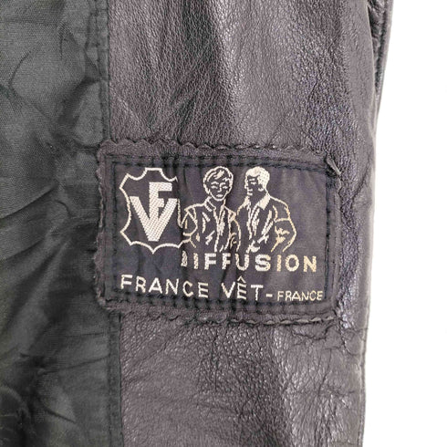 DIFFUSION MADE IN FRANCE スウェード切替 ボタンレザージャケット メンズ 42