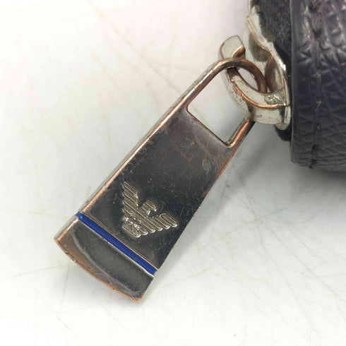 エンポリオアルマーニ EMPORIO ARMANI イーグルマーク アイコン マルチ ポケット ラウンドジップ レザー ウォレット 長財布 メンズ