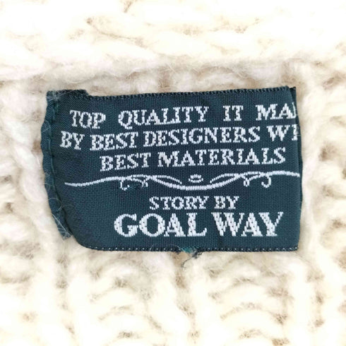 GOAL WAY ウール アランニット ジップアップ パーカー メンズ
