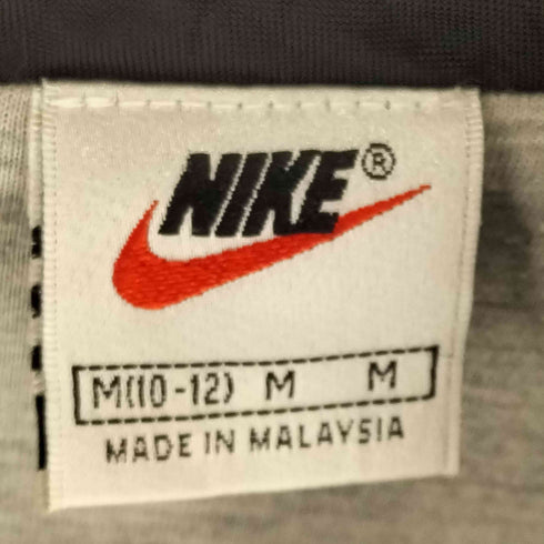 ナイキ NIKE 90S 銀タグ スウッシュ刺繍バイカラーフーデッドナイロンジャケット レディース M