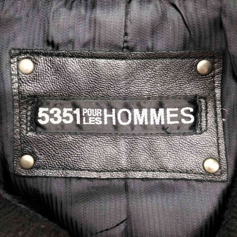 ゴーサンゴーイチプールオム 5351 POUR LES HOMMES N-3B 型 羊革 タヌキ ファーフード シープレザー ダウンジャケット Y2K メンズ JPN:2