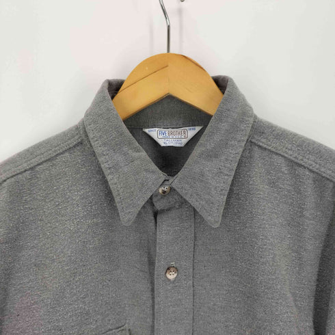 ファイブブラザー FIVE BROTHER 70-80s USA製 レギュラーカラーシャツ メンズ import:XL