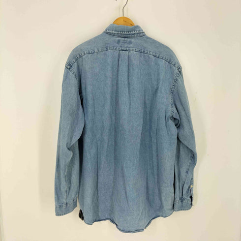 ラルフローレン RALPH LAUREN 90s ポニー刺繍 コットンデニムシャツ メンズ import:XL