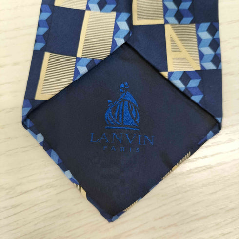 ランバン パリ LANVIN PARIS SILK100% 総柄ネクタイ メンズ
