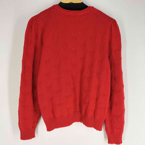 LINNER PURE NEW WOOL ハートデザイン カーディガン レディース
