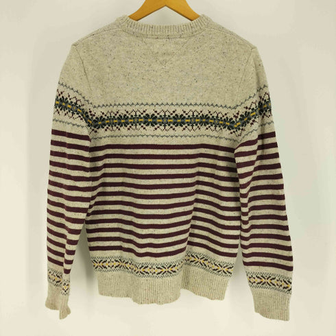 トミーヒルフィガー TOMMY HILFIGER ウール コットン 幾何学柄 ニット セーター レディース import:M
