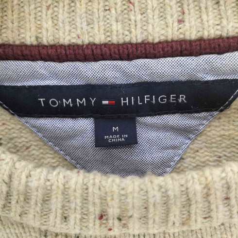 トミーヒルフィガー TOMMY HILFIGER ウール コットン 幾何学柄 ニット セーター レディース import:M