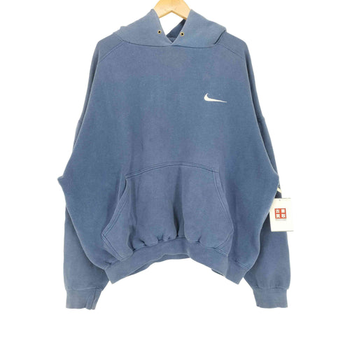 ナイキ NIKE 90s MADE IN USA スウッシュ刺繍プルオーバーパーカー メンズ L