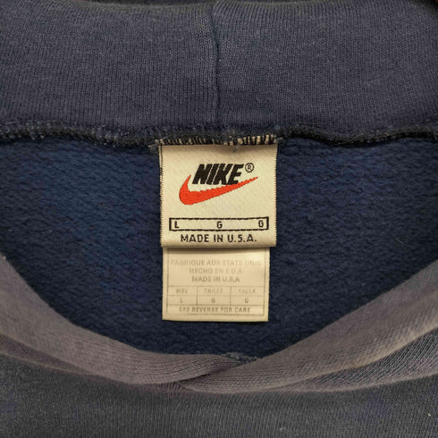 ナイキ NIKE 90s MADE IN USA スウッシュ刺繍プルオーバーパーカー メンズ L