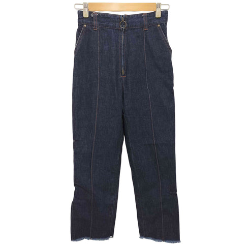 シマロンジーンズ CIMARRON JEANS カットオフストレートデニムパンツ レディース JPN:M