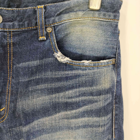 リーバイス Levis 505 日本製 ボタン裏J41刻印 ダメージ加工 デニムパンツ メンズ W34 L33