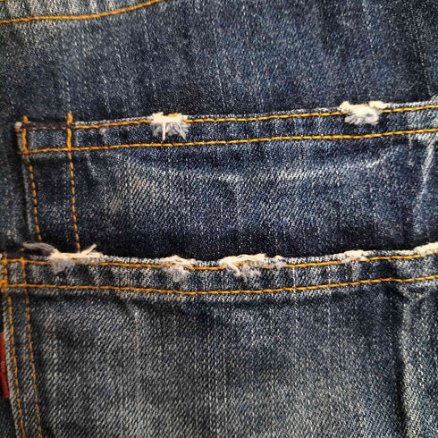リーバイス Levis 505 日本製 ボタン裏J41刻印 ダメージ加工 デニムパンツ メンズ W34 L33
