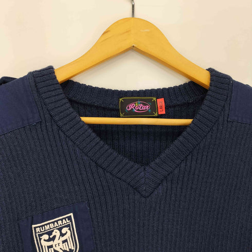ROTAR エルボーパッチVネック ニット L/S メンズ JPN:L