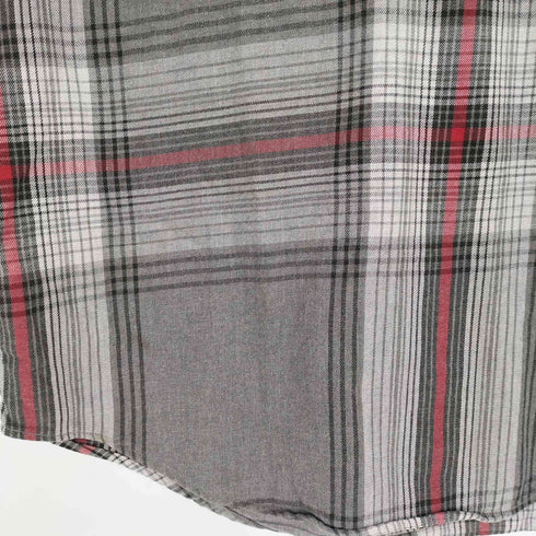 ノーティカ NAUTICA 90s ハーフジップ ガチャポケ チェックワークシャツ メンズ import:L