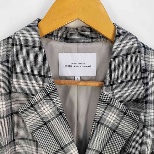 ユナイテッドアローズグリーンレーベルリラクシング UNITED ARROWS green label relaxing FM C/Li チェック W/チェスターコート レディース JPN:36