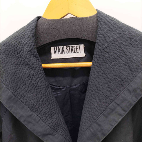 MAIN STREET ボタンレス 異素材切替ロングコート メンズ
