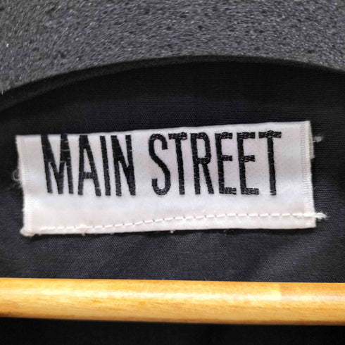 MAIN STREET ボタンレス 異素材切替ロングコート メンズ