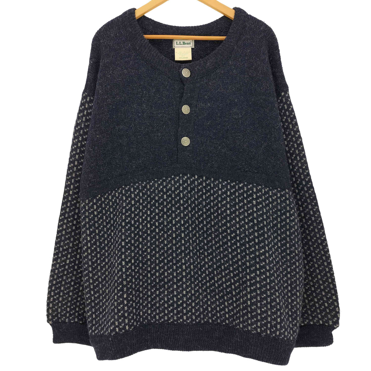 エルエルビーン L.L.Bean 80s ノルウェー製 バーズアイ ウールヘンリー