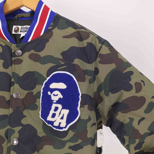 アベイシングエイプ A BATHING APE 15AW 1ST CAMO VARSITY LIGHT DOWN JACKET メンズ JPN:L