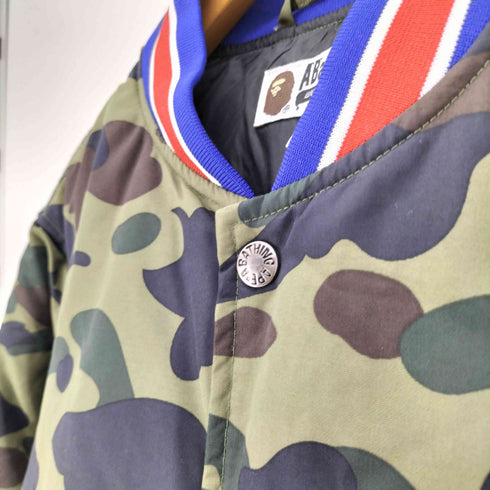 アベイシングエイプ A BATHING APE 15AW 1ST CAMO VARSITY LIGHT DOWN JACKET メンズ JPN:L