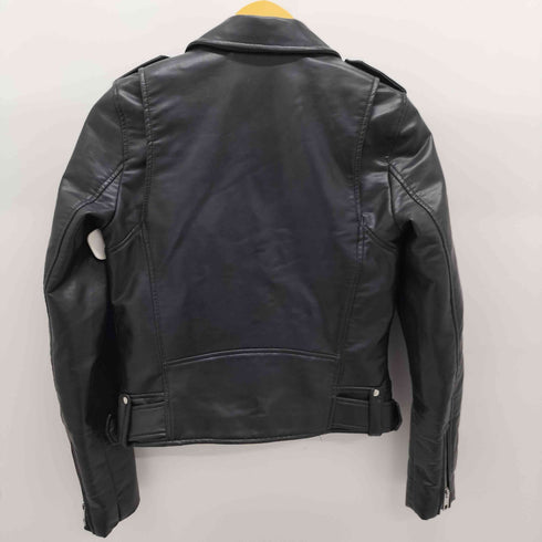 ザラ ZARA フェイクレザーライダースジャケット レディース import:S