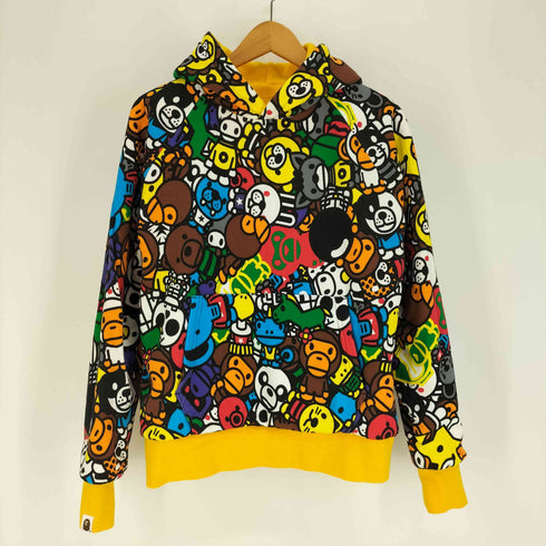 アベイシングエイプ A BATHING APE BAPE MILO マイロ プリント 総柄 リバーシブル パーカー メンズ JPN:M