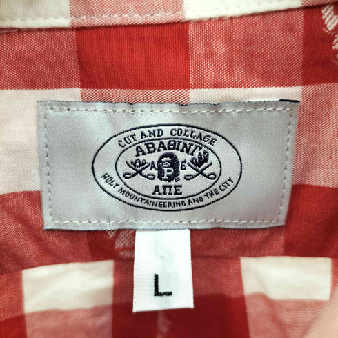 アベイシングエイプ A BATHING APE MILO CHECK B.D SHIRT マイロ チェック ボタンダウン シャツ メンズ JPN:L
