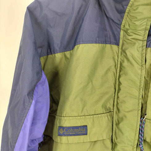 コロンビア Columbia Gizzmo ロゴ ワッペン ナイロン 切替 比翼 ジップアップ ナイロン ジャケット メンズ import:L