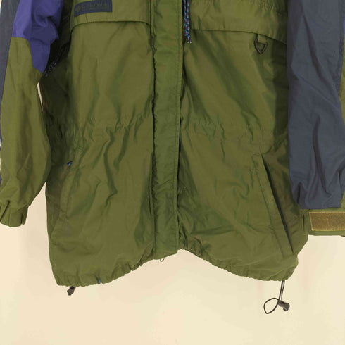 コロンビア Columbia Gizzmo ロゴ ワッペン ナイロン 切替 比翼 ジップアップ ナイロン ジャケット メンズ import:L